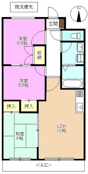 神科グランドマンションの間取り