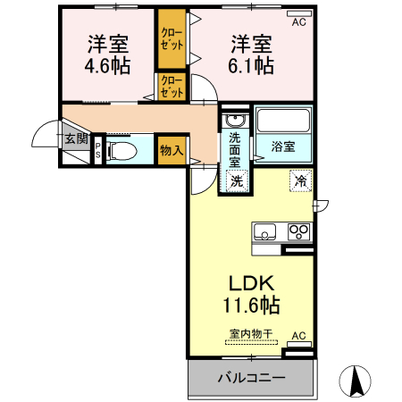 ラナンキュラス　Ｂの間取り