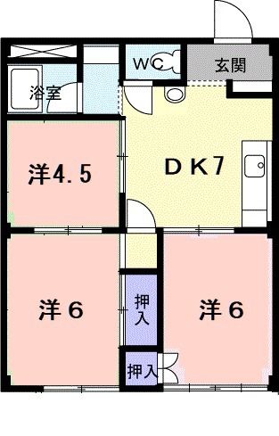 シティハイツサンシャインの間取り