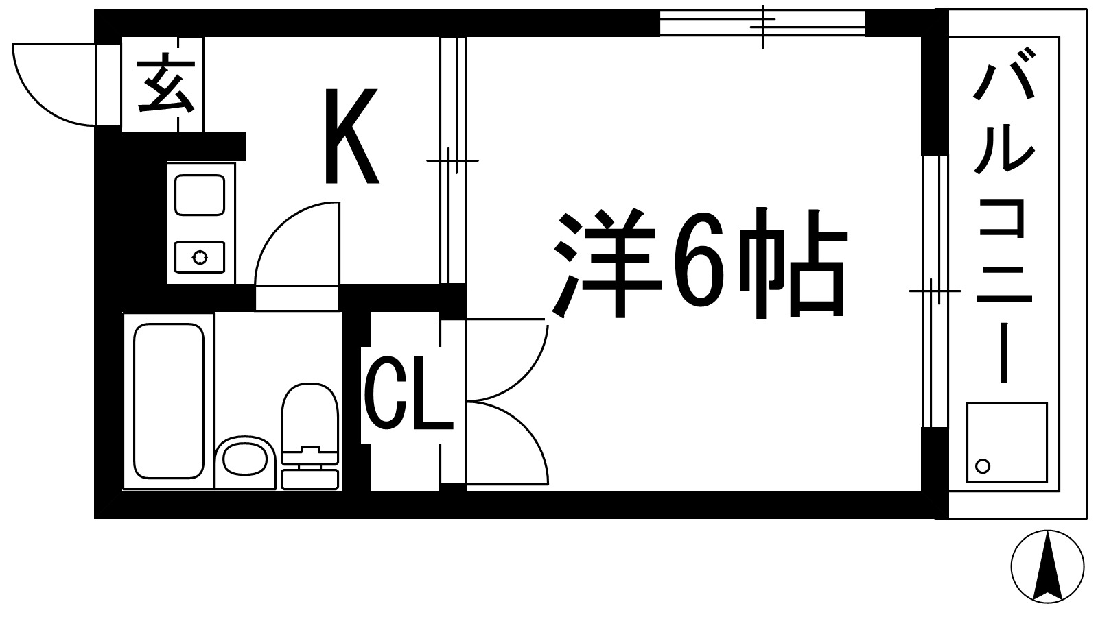 池田市姫室町のマンションの間取り