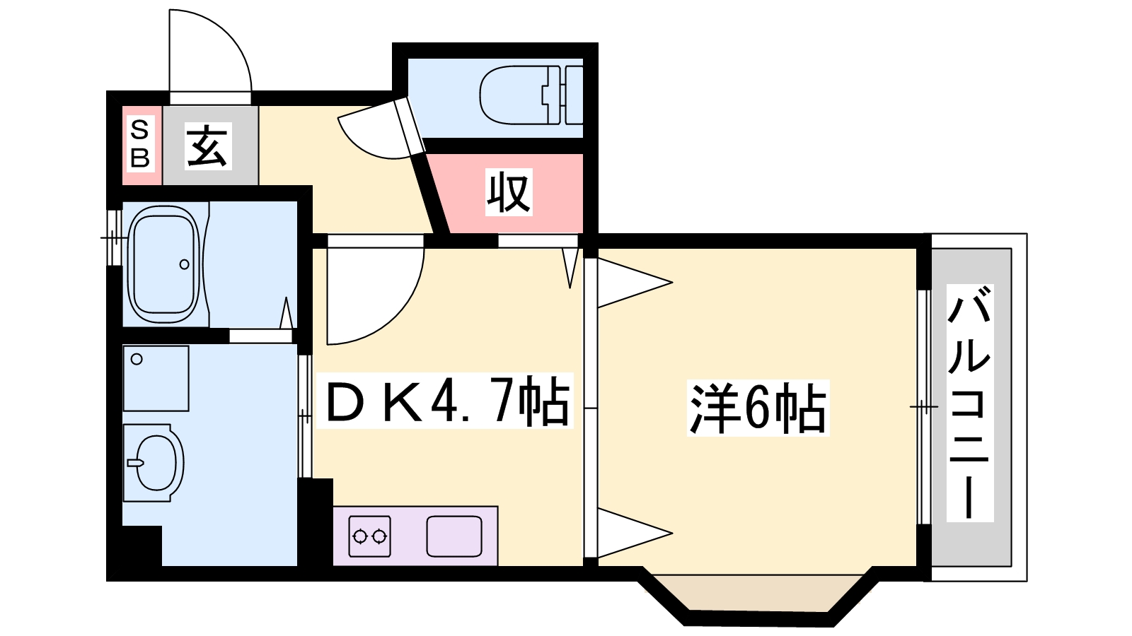 姫路市総社本町のマンションの間取り