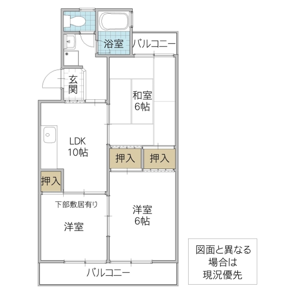 旭町ケイセンマンションの間取り