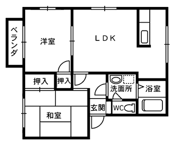 サンシティーBの間取り