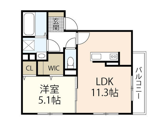 広島市佐伯区屋代のアパートの間取り