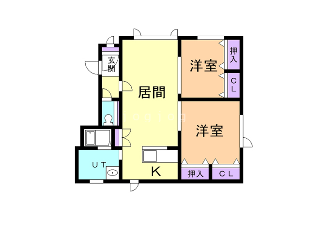 旭川市春光台三条のアパートの間取り