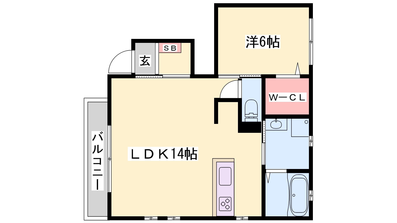 赤穂市新田のアパートの間取り