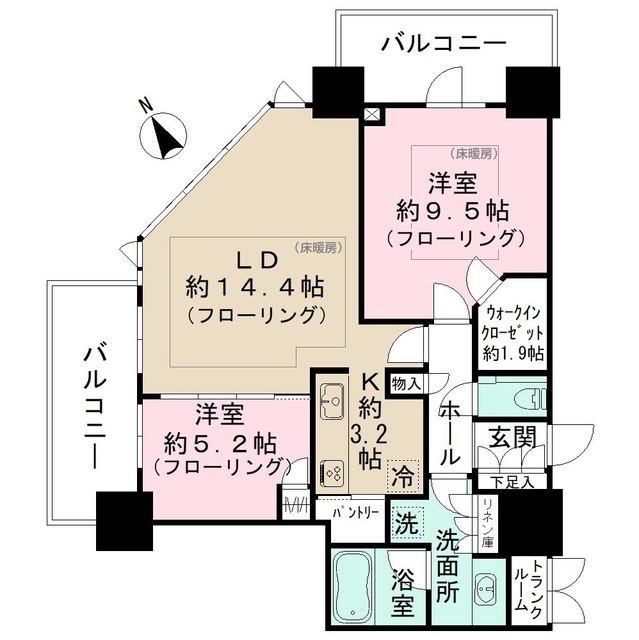 ザ・タワー十条の間取り