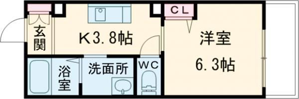 シャーメゾンＣＨの間取り