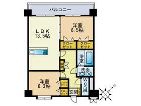 福岡市東区下原のマンションの間取り