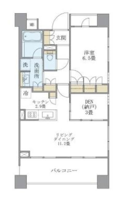 港区三田のマンションの間取り