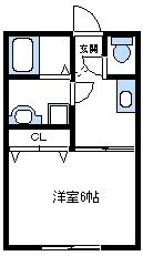 伊勢原市石田のアパートの間取り