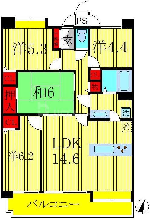 コスモ柏セランスの間取り