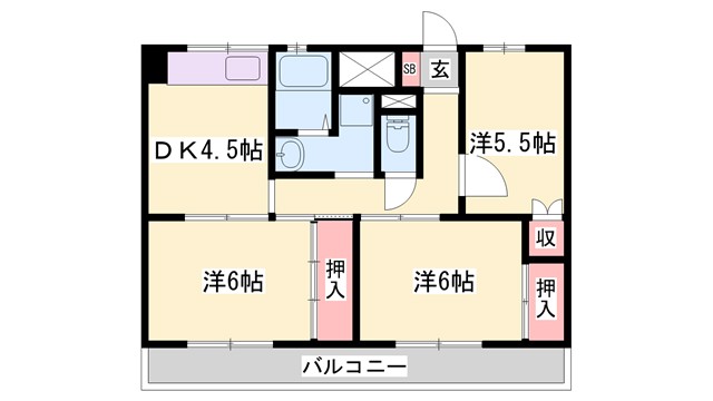 ビレッジハウス中村の間取り