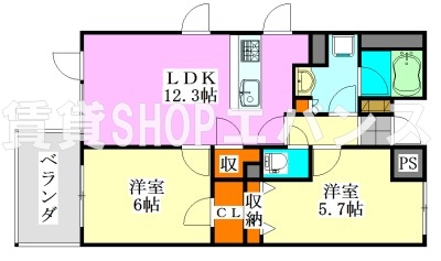 ベルヴュコート津田沼の間取り