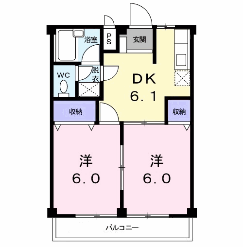 平國ハイツの間取り