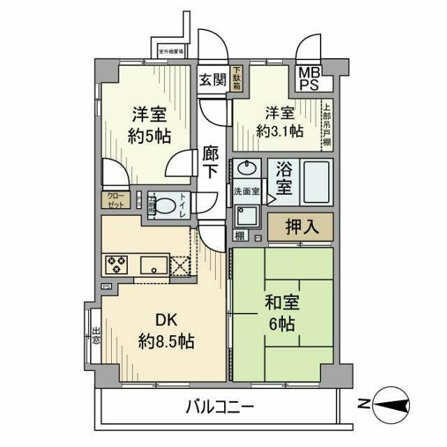 綾瀬市大上のマンションの間取り