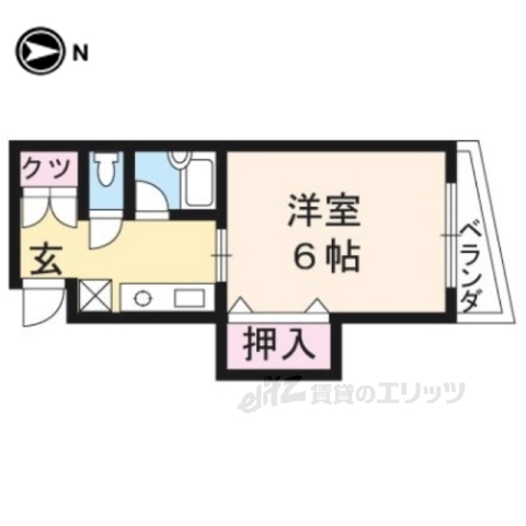 京都市伏見区桃山水野左近西町のマンションの間取り