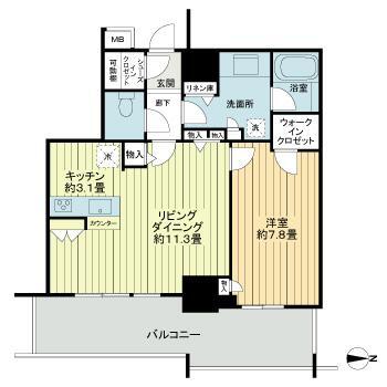 那覇市おもろまちのマンションの間取り