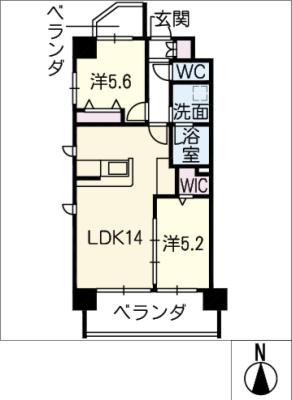 Ｆｕｊｉｎａｒｉ　Ｒｉｓｅの間取り