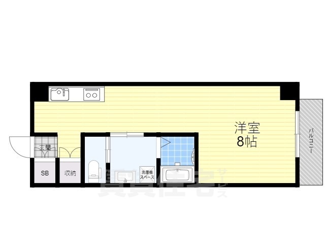 京都市伏見区深草西浦町５丁目のマンションの間取り