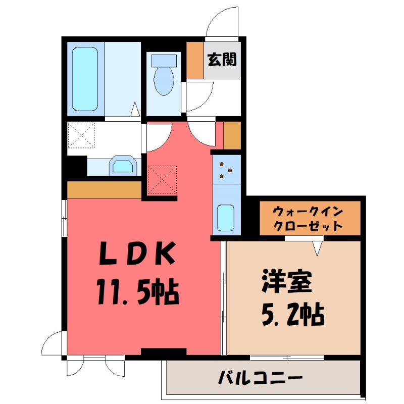 古河市下辺見のアパートの間取り