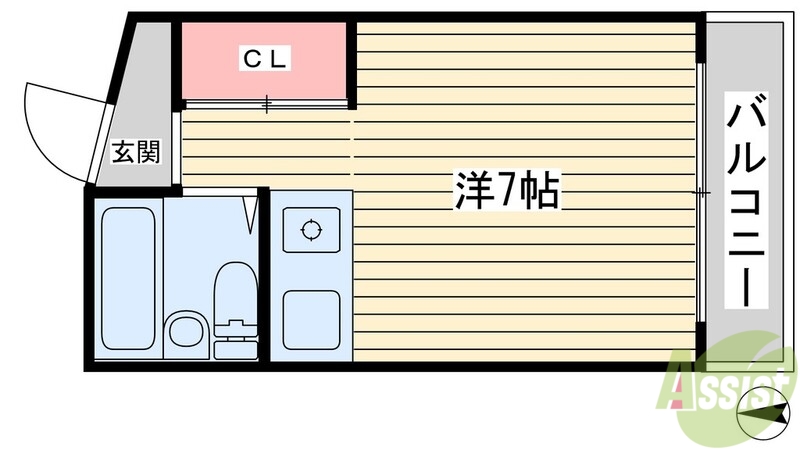 神戸市垂水区名谷町のマンションの間取り