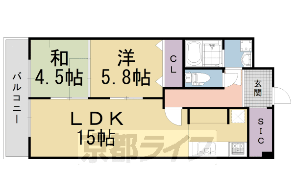 メロディーハイム長岡京の間取り写真