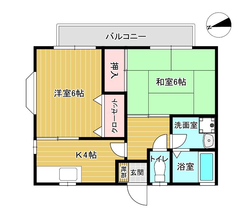 東谷ハイツの間取り写真