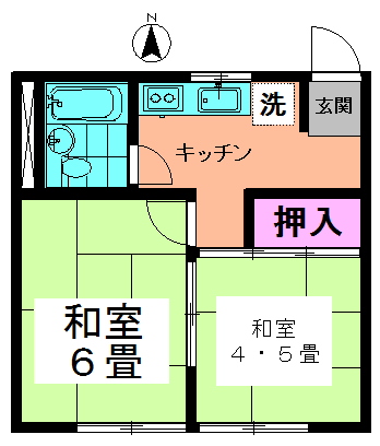 高南ハイツの間取り