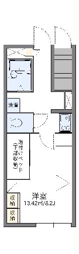 レオパレスフラーリッシュＢの間取り