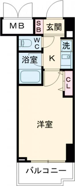 神戸市中央区磯辺通のマンションの間取り