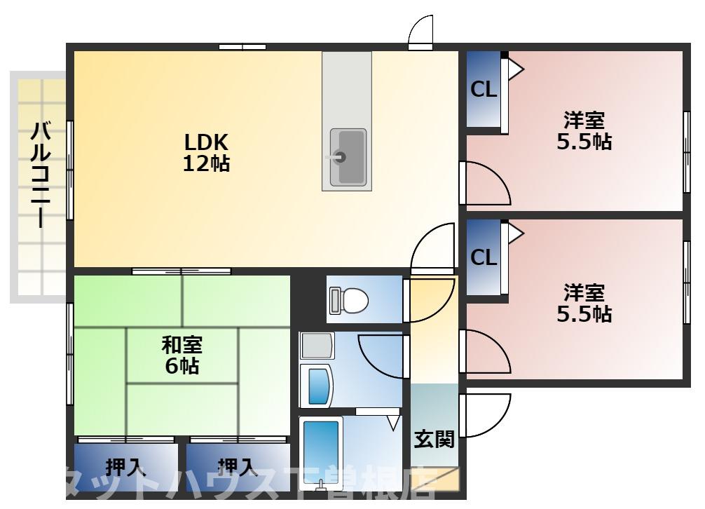 P-ARK曽根 Ｃ棟の間取り