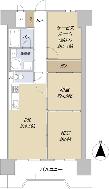 朝日プラザ偕楽園の間取り