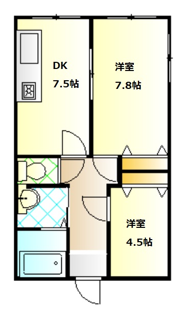 サンヴィレッヂ哲西の間取り