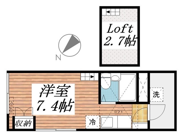 相模原市南区栄町のアパートの間取り