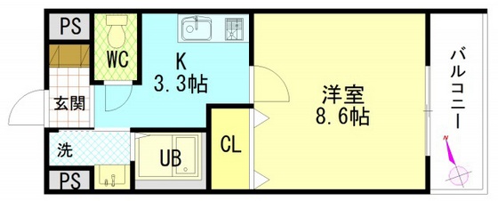 ディオパルテ祇園の間取り