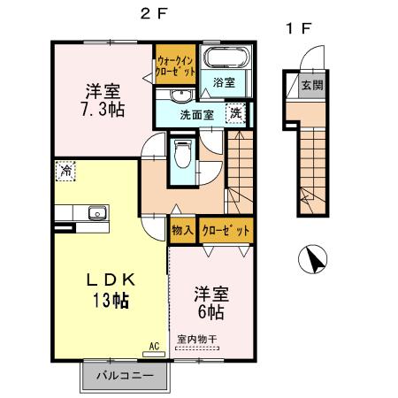 ウィット竜泉寺 Ａ棟の間取り