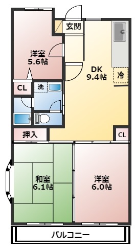 エスポワール玉川の間取り