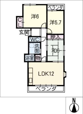 【スクエア貴船の間取り】