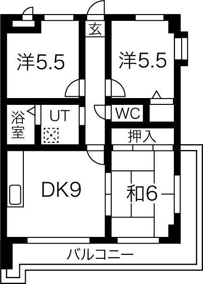 明石市魚住町住吉のマンションの間取り