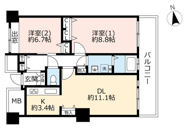 ＵＲアクアタウン納屋橋の間取り