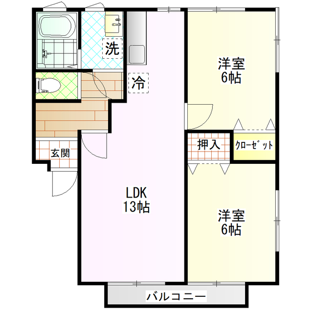 カーサＭＩＷＡの間取り