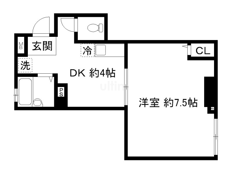 サンローラン九条の間取り