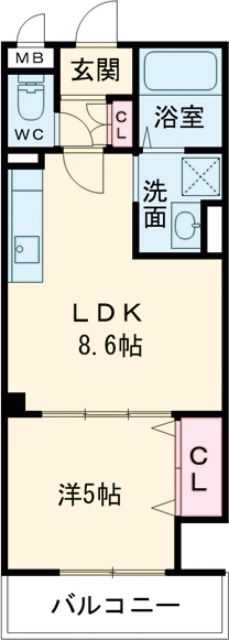 大東市諸福のアパートの間取り