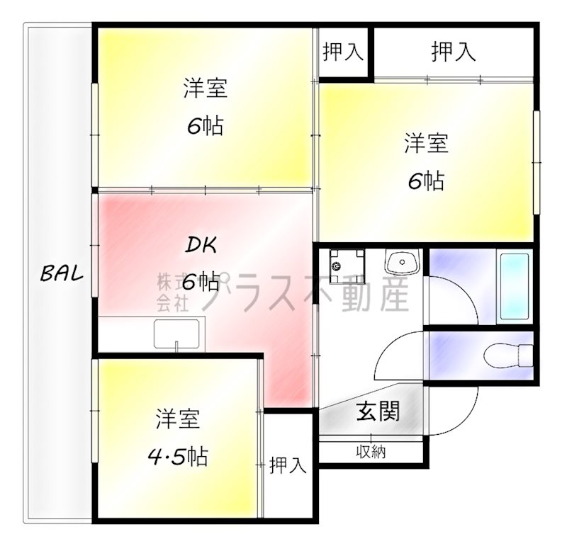 ビレッジハウス伊川2号棟の間取り