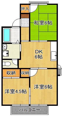 グランディール行橋　Ｃ棟の間取り