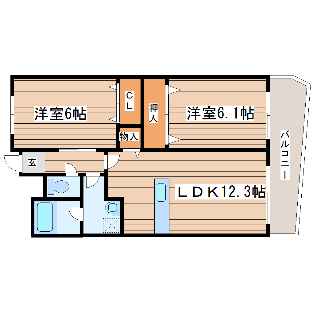 レジェンダ泉中央の間取り