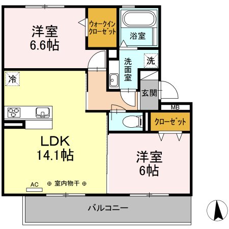 ルミエールSKの間取り