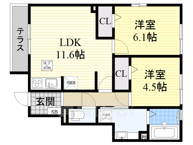 コンフォート大伴の間取り