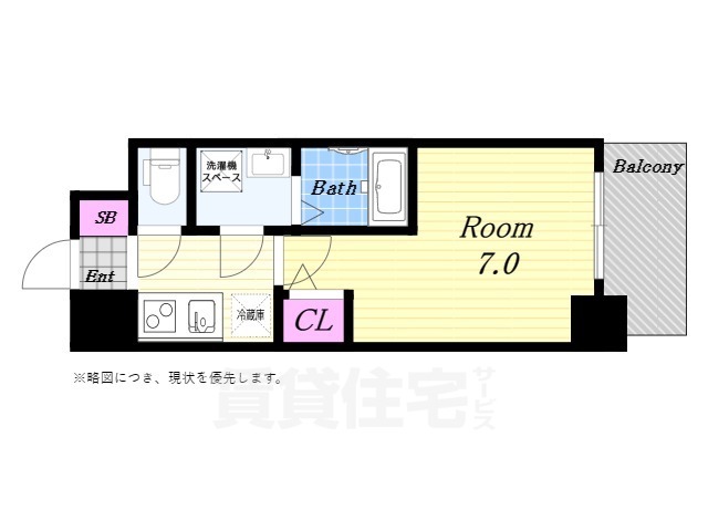 S-RESIDENCEドーム前千代崎の間取り